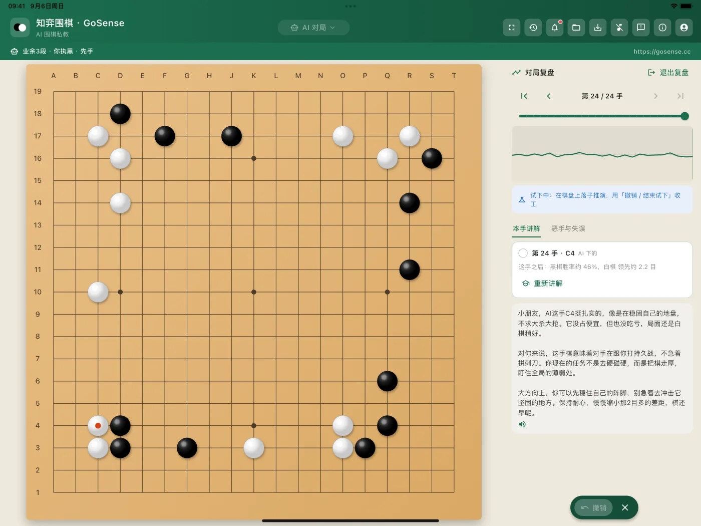 iPad 复盘：逐手讲解与试下模式